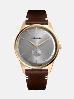 Adriatica - Men Quartz Grey Dial Analog Leather Watch A8264.1217Q