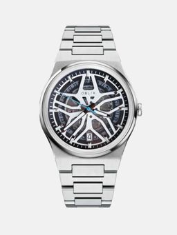 Oblik - Velocity Men Quartz Silver Dial Analog Stainless Steel Watch