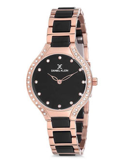 Daniel Klein - Black Premium Round Dial Analog Watch For Women - DK12090 - 4