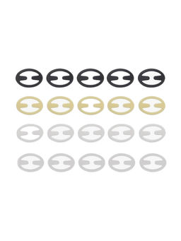 Secrets By ZeroKaata - Oval Racer Back Bra Strap Clips For Women (Pack of 10)