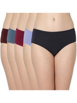 Juliet - 6932 Full Coverage Stretchable Cotton Hipster Premium Panties (Pack of 5)