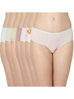 Juliet - 6976 Full Coverage Stretchable Cotton Hipster Premium Panties (Pack of 7)