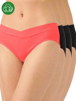 Inner Sense - Plus Size Organic Cotton V Band Panties (Pack of 4)