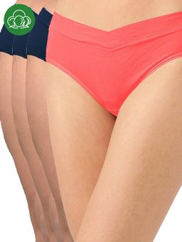 Inner Sense - Plus Size Organic Cotton V Band Panties (Pack of 4)