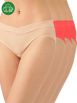 Inner Sense - Plus Size Organic Cotton V Band Panties (Pack of 4)