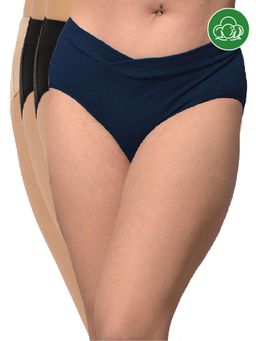 Inner Sense - Plus Size Organic Cotton V Band Panties (Pack of 4)