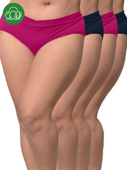 Inner Sense - Plus Size Organic Cotton V Band Panties (Pack of 4)