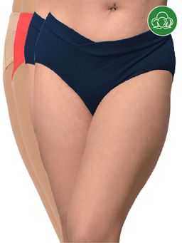 Inner Sense - Plus Size Organic Cotton V Band Panties (Pack of 4)