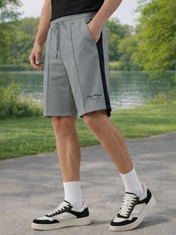 Nobero - Copenhagen Regular Fit Pure Cotton Comfort Grey Shorts