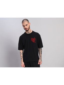 Griffel - Heart Spider Black Oversized Cotton T-Shirt