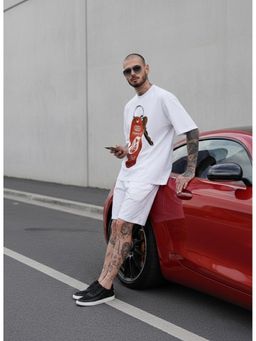 Griffel - Property Key Oversized Cotton White T-Shirt