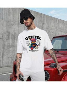 Griffel - Summer Teddy Oversized Cotton White T-Shirt