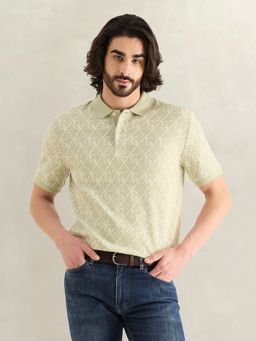 GANT - Men Green Monogram Polo T-Shirt