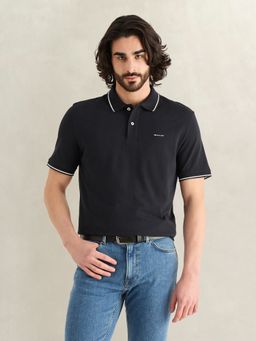 GANT - Men Black Polo T-Shirt
