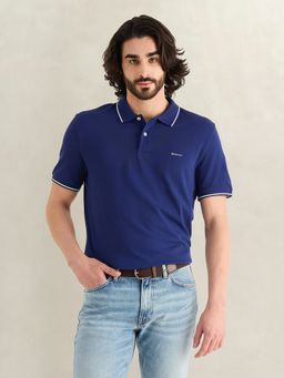 GANT - Men Navy Blue Polo T-Shirt