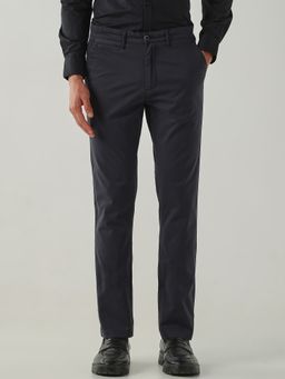Reid & Taylor - Men Regular Fit Navy Blue Trouser