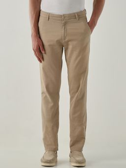Reid & Taylor - Men Regular Fit Beige Trouser