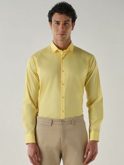 Reid & Taylor - Men Slim Fit Yellow Shirt