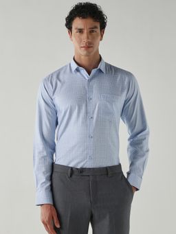 Reid & Taylor - Men Slim Fit Blue Shirt
