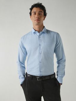 Reid & Taylor - Men Slim Fit Blue Shirt
