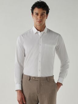 Reid & Taylor - Men white Slim Fit Shirt