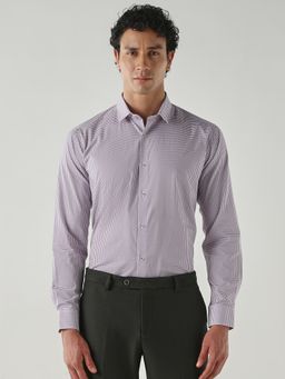 Reid & Taylor - Men Slim Fit Purple Shirt