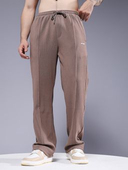 PRONK - Men Low Rise Brown Relaxed with Pockets Trackpant