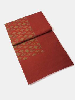 Fabindia - Red Cotton Woven Double Bed Cover (Double)