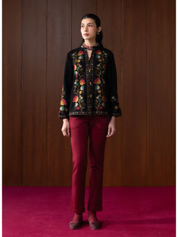 Lakshita - Black Embroidered Cord Jacket