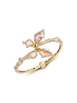 MISS JO - Peach Butterfly Serenade Gold Cuff