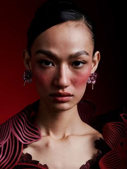 MISS JO - Pink Dewy Decadence Stud Earrings