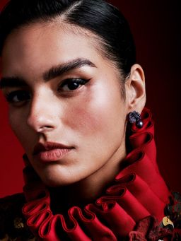 MISS JO - Purple Lucky Blossoms Stud Earrings