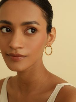 MISS JO - Timeless Large Gold Plating Hoop Earrings