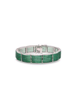 MISS JO - Green Forest Queen Silver Bracelet