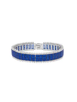 MISS JO - Blue Enchanted Path Silver Tennis Bracelet