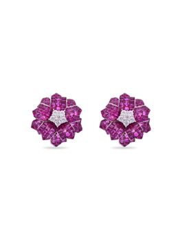 MISS JO - Pink Starlit Blossom Silver Stud Earrings