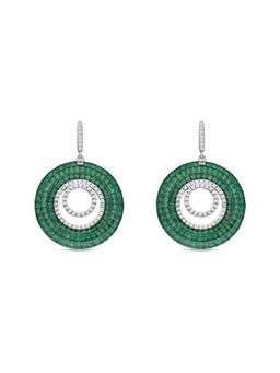 MISS JO - Green Woodland Sprite Silver Dangler Earrings