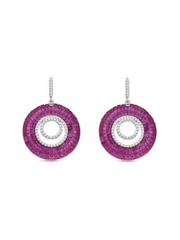 MISS JO - Pink Woodland Sprite Silver Dangler Earrings