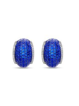 MISS JO - Blue Dewdrop Forest Silver Stud Earrings