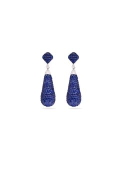 MISS JO - Blue Enchanted Dewdrop Silver Dangler Earrings