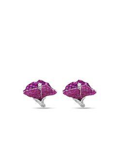 MISS JO - Pink Moonlit Willow Silver Stud Earrings