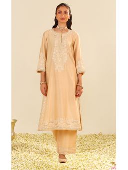 Sheetal Batra - Beige A-Line Kurta with Palazzo