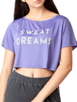 Kica - Sweat Dreams Cropped Top - Purple