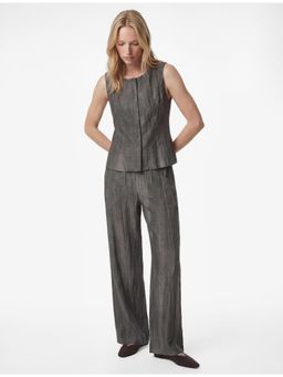 Koton - Linen Blend Top - Grey