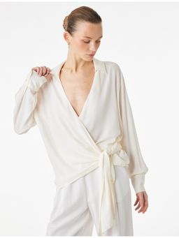 Koton - Tie Detail Top - Beige