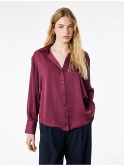 Koton - Satin Shirt - Maroon
