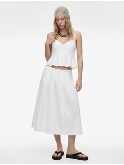 Koton - Solid Crop Top - White