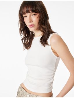 Koton - Sleeveless Top - White