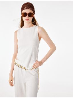 Koton - Sleeveless Top - White