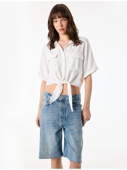Koton - Short Sleeve Shirt - Off White